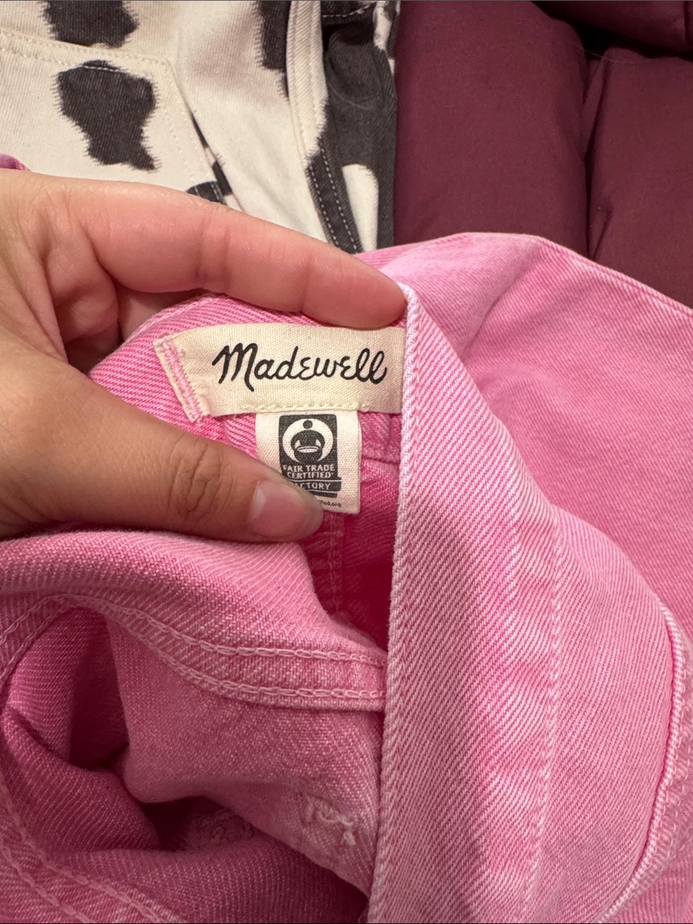 Madewell Baggy Straight Pink Jeans - Picture 6 of 7